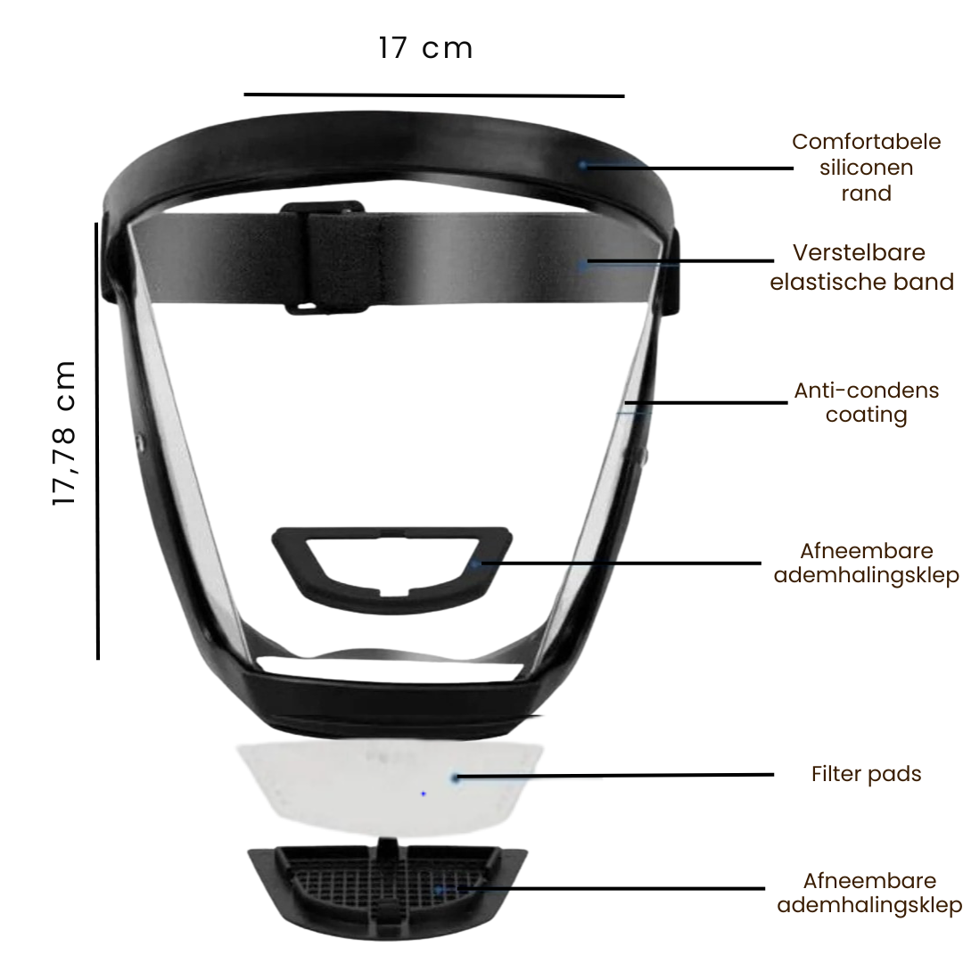 FaceShield Vol-Visor Bescherming