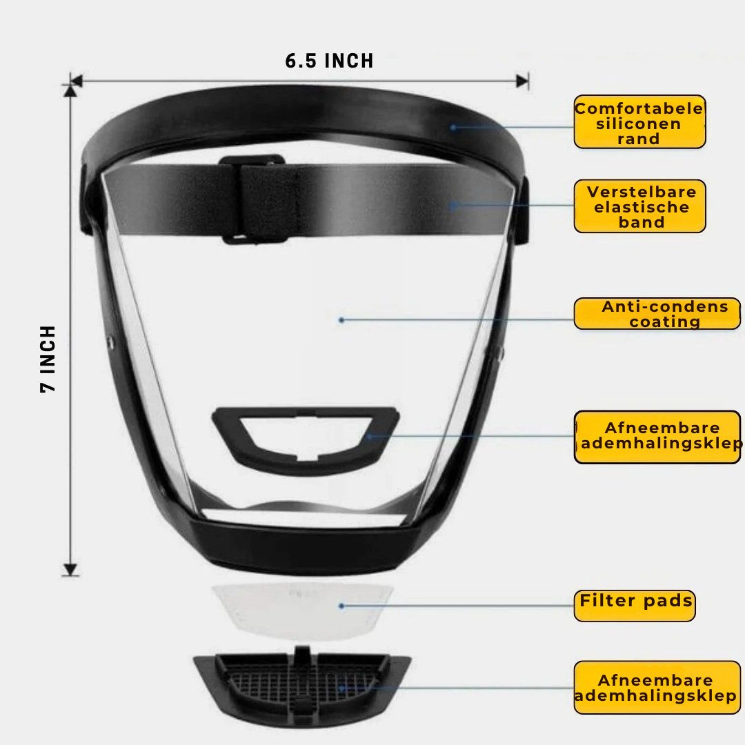 FaceShield Vol-Visor Bescherming