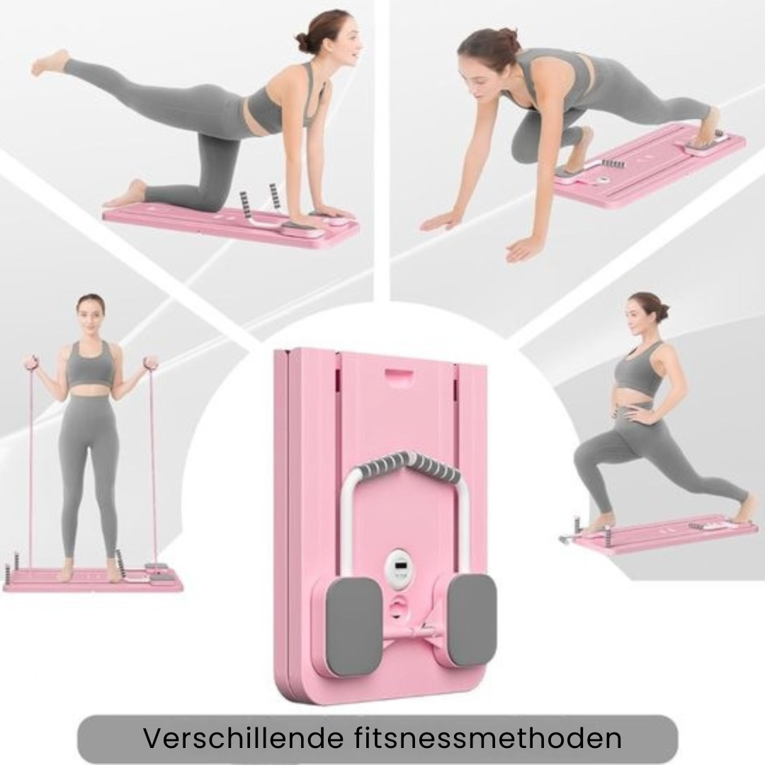 Pilates Board 8-in-1 – Opvouwbare Reformer voor Thuis | Core & Full-Body Training