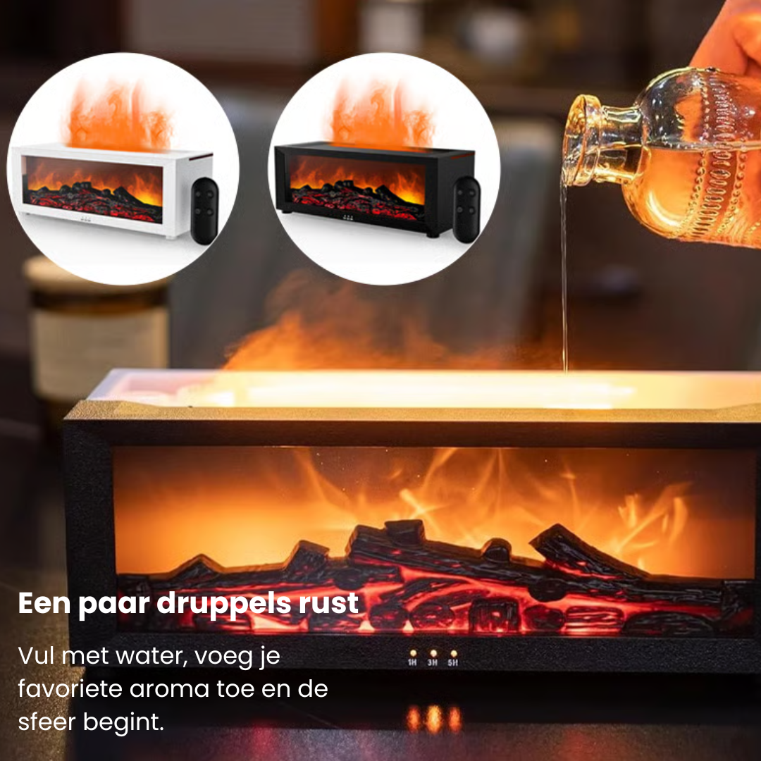 AromaGlow – Luxe Vlam Aroma Diffuser voor Warmte & Sfeer