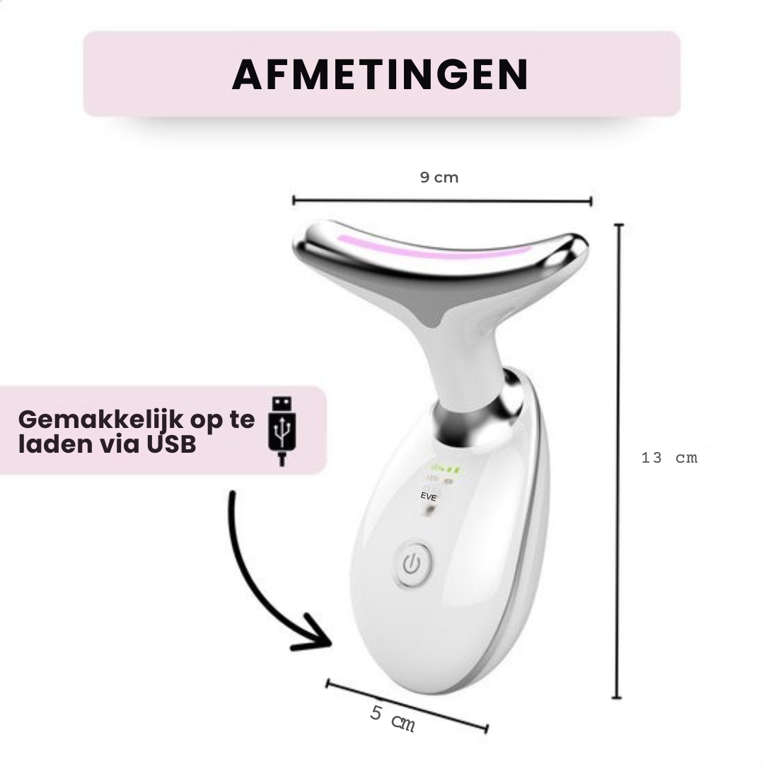 Lumilift skin - voor Gezicht & Hals met LED en EMS