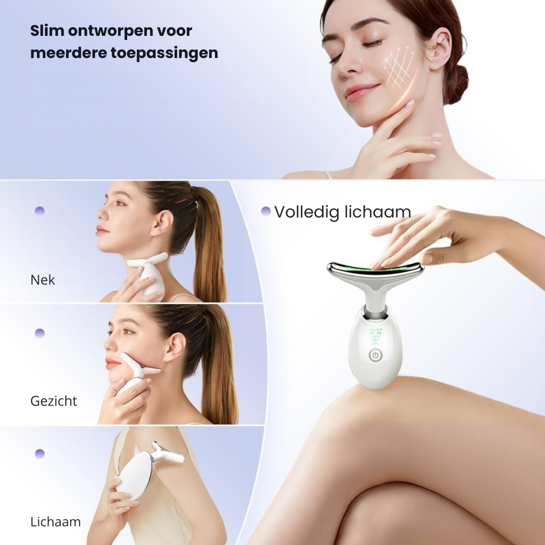 Lumilift skin - voor Gezicht & Hals met LED en EMS